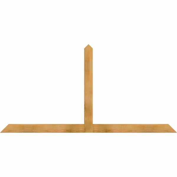 Ekena Millwork Portland Rough Sawn Timber Gable Bracket, Western Red Cedar, 84"W x 42"H x 2"D x 4"F, 12/12 Pitch GBW084X42X0204POR00RWR - main